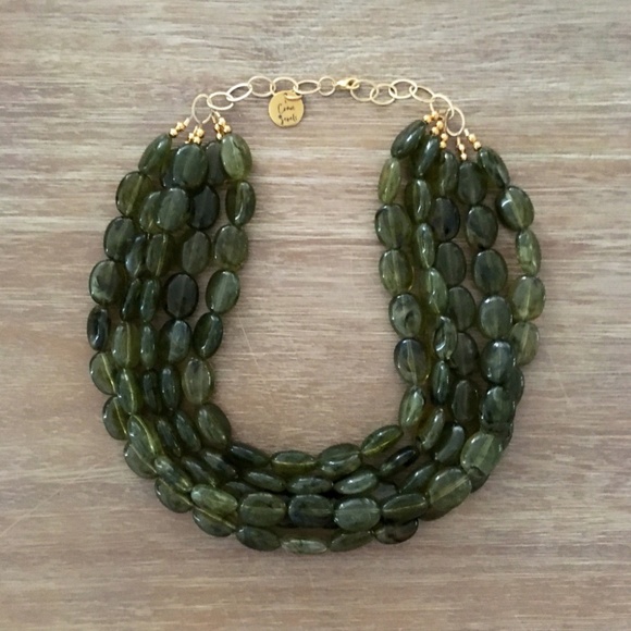 icravejewels Jewelry - OLIVE GREEN STATEMENT NECKLACE